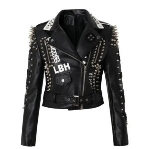 Démarquez-vous Avec Notre Veste Biker Femme En Cuir Clouté !