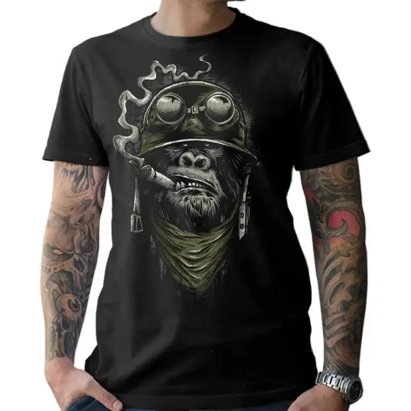 Dévoilez Votre Audace Avec Le T-shirt Gorilla Biker! s