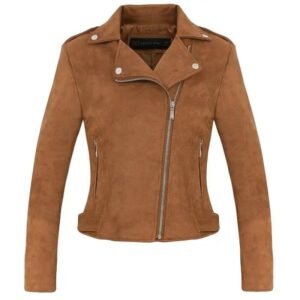 éblouissez Avec Notre Veste Biker Femme Camel En Cuir Chic !
