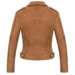 éblouissez Avec Notre Veste Biker Femme Camel En Cuir Chic !