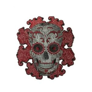 ecoutez lappel du style avec notre ecusson tete de mort mexicaine patch brode 145 1