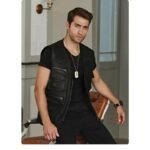 élégance Assurée : Gilet Cuir Biker Homme Marron, L’accessoire Indispensable !