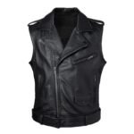 elegance et confort le gilet biker en cuir ultime m 907 1