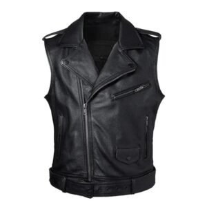 elegance et confort le gilet biker en cuir ultime m 907 1
