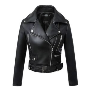 elegance et confort reunis avec notre perfecto simili cuir xs vestes pour femme 457 1
