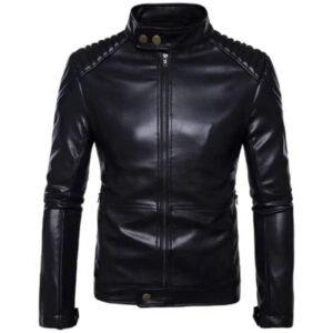 elegance instantanee avec notre veste biker en simili cuir noir m vestes pour homme 228 1