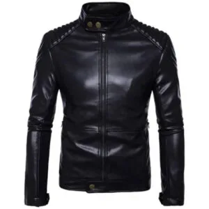 élégance Instantanée Avec Notre Veste Biker En Simili Cuir Noir! - m