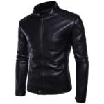 elegance instantanee avec notre veste biker en simili cuir noir vestes pour homme 531 1