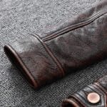 élégance Intemporelle: Blouson Vintage En Cuir Marron Pour Homme