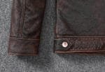 élégance Intemporelle: Blouson Vintage En Cuir Marron Pour Homme