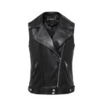 elegance intemporelle gilet cuir femme en noir pour un style chic s 700 1