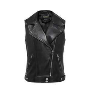 elegance intemporelle gilet cuir femme en noir pour un style chic s 700 1