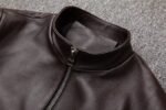 elegance intemporelle veste biker cuir homme marron vintage vestes pour homme 913 1