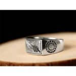 elegance mystique la bague plume argent pour les bikers audacieux 457 1