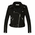 elegance rock veste biker suedine noir pour femme s vestes pour femme 833 1