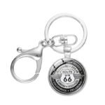 embarquez pour laventure avec le porte cle route 66 noir portecle 389 1