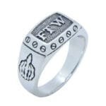Embrassez La Liberté Avec La Bague Biker Ftw Aux Inspirations Templières! 52