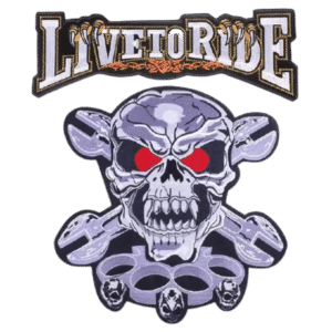 exprimez votre style avec le patch skull live to ride brode 279 1