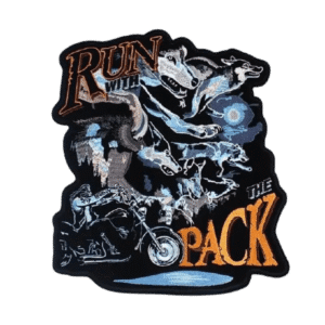 exprimez votre style biker avec lecusson loup elegant patch brode 583 1