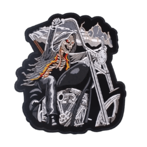 faites sensation avec le patch biker squelette on the road brode 121 1