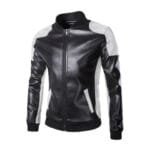 Faites Sensation Avec Notre Veste En Simili Cuir Style Motard! Noir / s