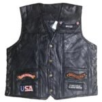gilet biker en cuir elegance et confort pour aventuriers de la route 605 1