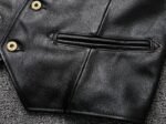 gilet biker en cuir marron style eblouissant pour hommes 418 1