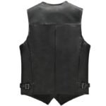 gilet biker en cuir marron vintage charme et robustesse a letat pur 365 1