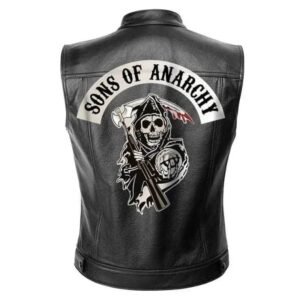 Gilet Biker Sons Of Anarchy En Simili Cuir : Adoptez Le Look Rebelle !