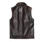 Gilet Cuir Marron Biker : Style Et Durabilité Réunis !
