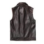 Gilet Cuir Marron Biker: Style Et Durabilité Réunis!