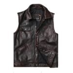 Gilet Cuir Marron Biker : Style Et Durabilité Réunis !