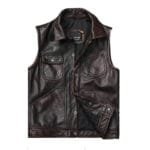 Gilet Cuir Marron Biker: Style Et Durabilité Réunis! s