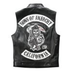 Gilet En Cuir Biker Sons Of Anarchy : Style Et Confort Garantis !
