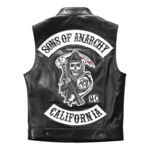 Gilet En Cuir Biker Sons Of Anarchy : Style Et Confort Garantis !
