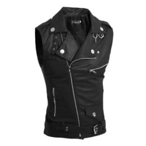 Gilet Sans Manche En Cuir Homme: L’élégance Intemporelle Révélée! Noir / m