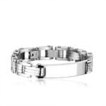 gourmette biker elegante en acier inoxydable pour homme chaine moto bracelet 990 1