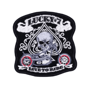 immortalisez lucky 7 avec notre patch biker personnalise brode 337 2