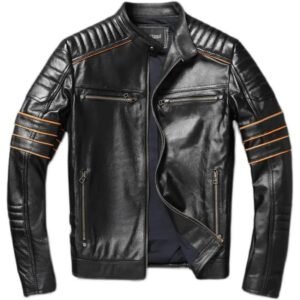 Libérez Votre Esprit Rebelle Avec La Veste Biker En Cuir Noir !