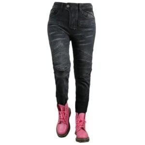 Libérez Votre Style Avec Le Jean De Moto Noir Protection Optimale! Sans Protection / 2xs