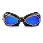 Lunettes Biker Retro: Securité Et Style Pour Les Motards Audacieux! Bleu