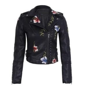 osez le style avec notre veste biker fleurie audacieuse et feminine xs vestes 129 1