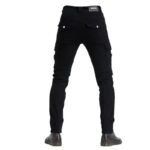 pantalon de moto noir style epure et confort absolu jean homme 300 1