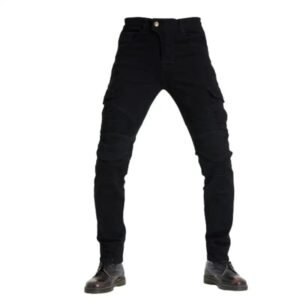 pantalon de moto noir style epure et confort absolu jean homme 829 1