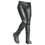 pantalon moto femme en cuir style et protection inegales sans protection 2xs 430 1