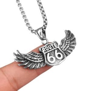 Pendentif Moto: Embrassez L’emblématique Route 66 Avec Style! - 50cm