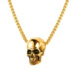 Pendentif Moto Tête De Mort En Or : L’esprit Du Biker à Porter !