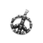 pendentif moto tete de mort pour un style peace and love audacieux collier 923 1