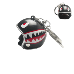 porte cle casque moto un style badass avec une touche de requin portecle 153 1