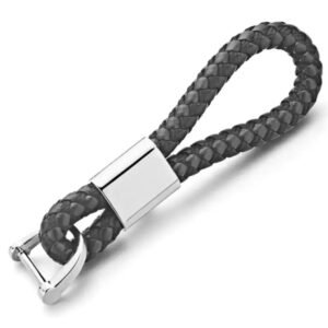 porte cle en cuir minimaliste elegance et style au quotidien noir portecle 537 1